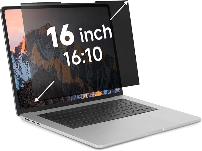 Nano-Suction Laptop Privacy Screen 16 Inch 16:10, Removale Screen Privacy Shield by Unknown