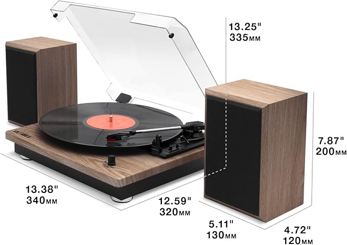 Victrola Montauk Vinyl Record Player, 3-Speed Belt Driven Turntable - Image 9