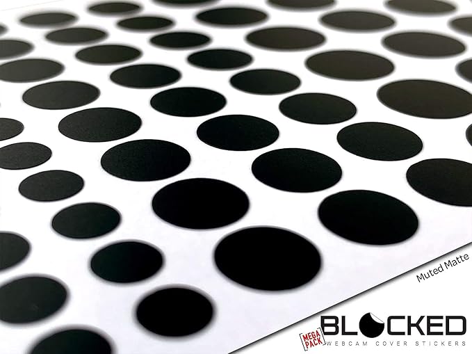 BLOCKED Stackable Webcam/Camera Vinyl Covers | 95 Low-Tack Restickable Webcam - Image 4