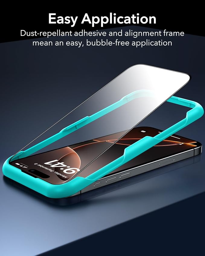 ESR 3 Pack for iPhone 16 Pro Screen Protector, Tempered Glass Film - Image 3