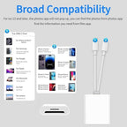 SD Card Reader for iPhone, USB C & Lightning Dual Connector Digital Camera - Image 5