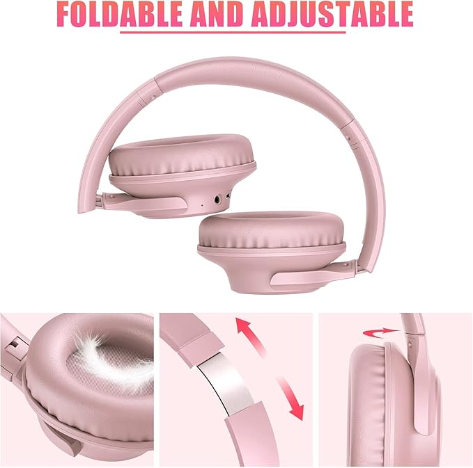 KVIDIO Bluetooth Headphones Over Ear, 65 Hours Playtime Wireless Headphones - Image 6