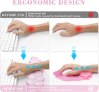Gel Cloud Keyboard and Mouse Wrist Rest, Cute Wrist Support and Arm Support Rest - Image 2