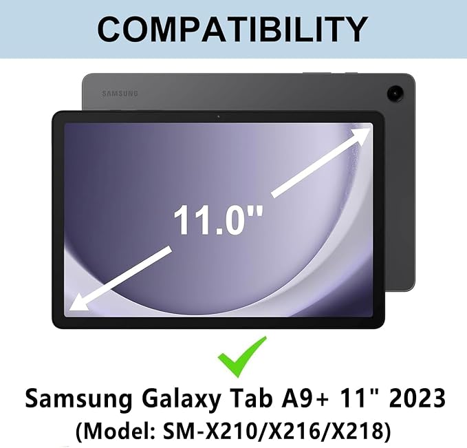 Keyboard Case for Samsung Galaxy Tab A9 Plus 5G 11 inch 2023, 7 Color Backlit - Image 7