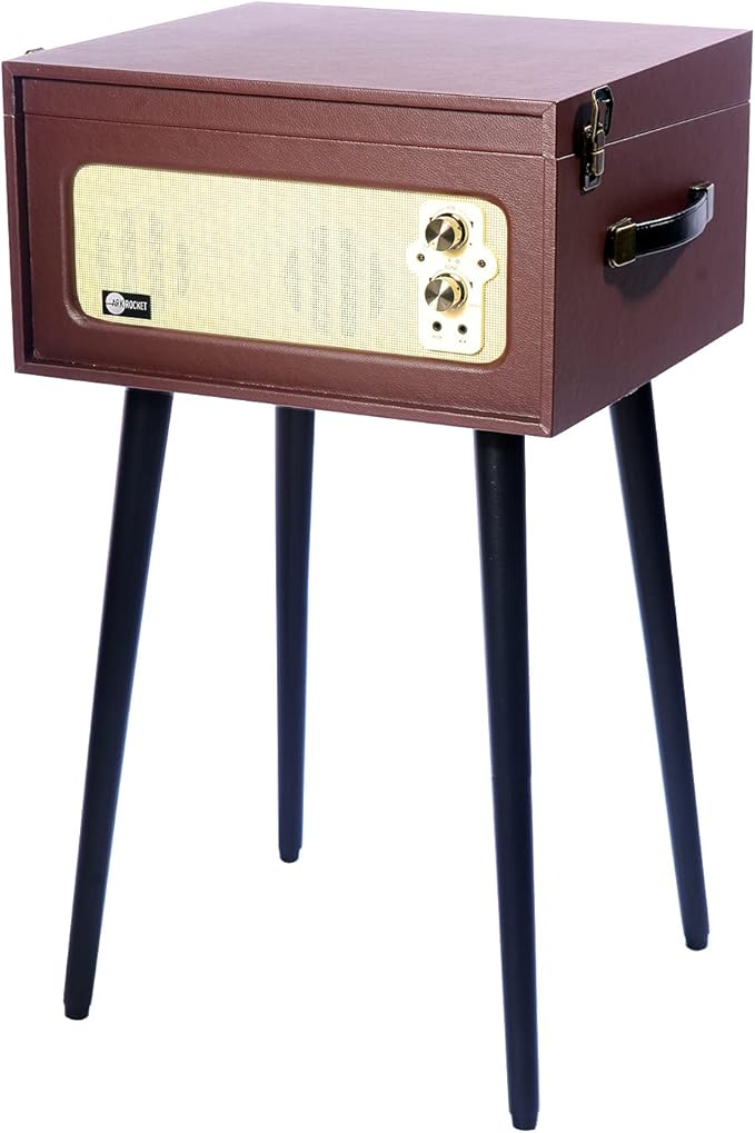 Arkrocket 3-Speed Bluetooth Record Player Retro Turntable - Image 3