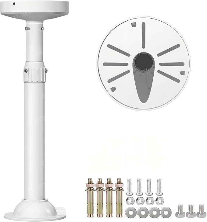ZT-NET Extendable Pole Mount for Security Surveillance Cameras, Ceiling/Wall by ZT-NET