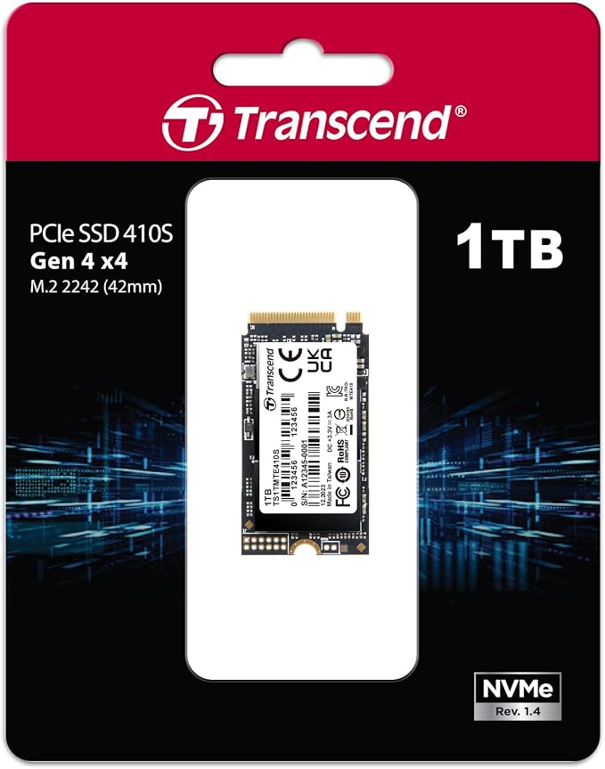 Transcend 1TB M.2 2242 SSD, PCIe Gen4x4 NVMe 3D TLC, - Image 2
