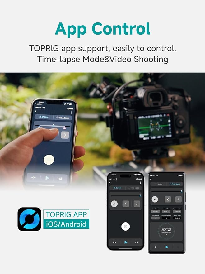 Accsoon Toprig Video Slider, Support APP-Video Mode/Time-Lapse/Loop Mode - Image 3
