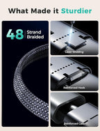 Travel Essentials, Upgraded 3 in 2 USB C Cable - Image 9