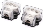3 Way Power Distribution Block 1x 0 Gauge in 3X 4 Gauge Out Amp Power - Image 4