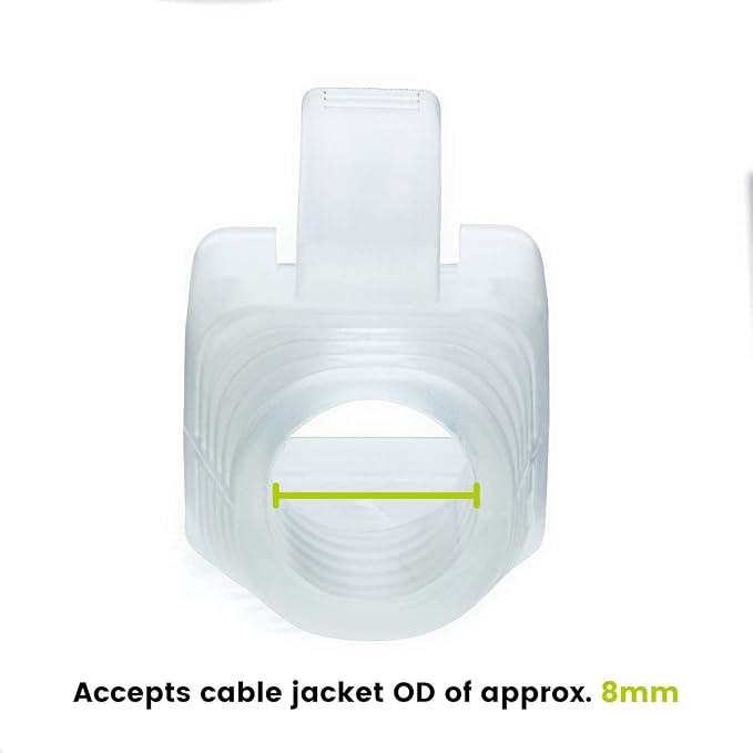 trueCABLE RJ45 Strain Relief Boots, 8.0mm Slip-On PVC Plug Cover, Transparent - Image 3