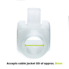 trueCABLE RJ45 Strain Relief Boots, 8.0mm Slip-On PVC Plug Cover, Transparent - Image 3
