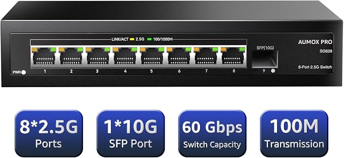9 Port 2.5Gb Unmanaged Ethernet Switch - Image 2