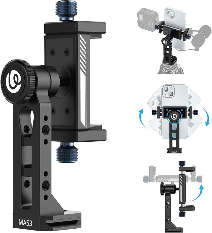 Ulanzi MA53 Metal Tripod Phone Mount, Smartphone Tripods Adapter - Image 9