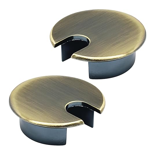 Desk Grommet 1-3/8", Desk Cord Hole Cover, Cable Grommet Metal Zinc Alloy by BOPOREAE