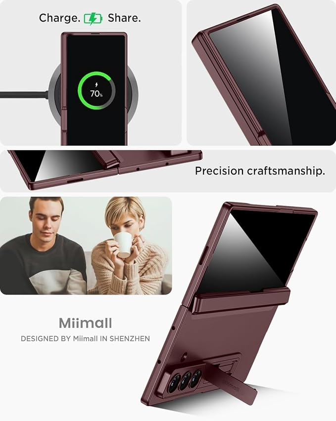 Miimall for Fold 7 Case with Privacy Screen Protector, Z Fold 7 Phone Case Stand - Image 8