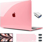 CISSOOK Compatible with MacBook Air 13.6 inch Case Pink 2022 2023 2024 2025 by CISSOOK