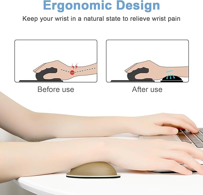 Dapesuom Mouse Wrist Rest, Ergonomic Memory Foam Mouse Wrist - Image 3