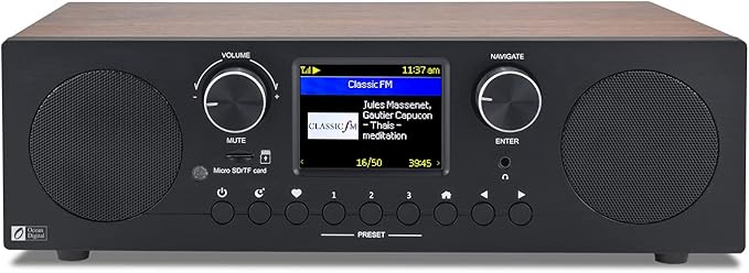 Ocean Digital WR-800 FM Wi-Fi Internet Radio Stereo Speakers Micro SD Line Out - Image 3