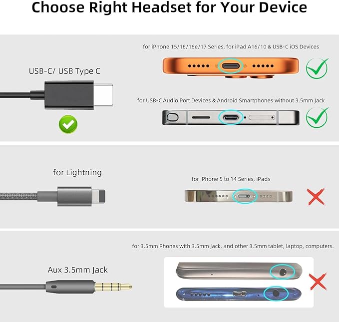 USB C Headphone for Samsung S26 S25 FE S24 A16 A17 Wired Earbuds Magnetic - Image 8
