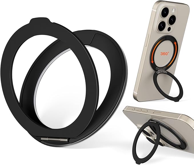 COOLQO Upgraded Magnetic Phone Ring Holder Stand, Super Magnet Cell Phone Grip by COOLQO