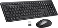 Wireless Keyboard and Mouse Combo, 2.4G Silent Cordless Keyboard Mouse Combo by Harburfine