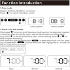 Wireless Charger Alarm Clock, Featuring Wireless Charging, 3-Level Lighting - Image 6
