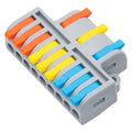 5Pcs Lever Wire Connectors, 3 in 9 Out Quick Wiring Cable Electrical Connector by XALXMAW