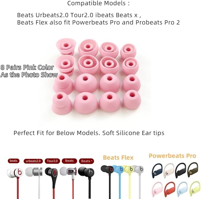 Replacement Ear Tips for Beats Urbeats2.0 Tour2.0 ibeats Beats x, Beats Flex - Image 2