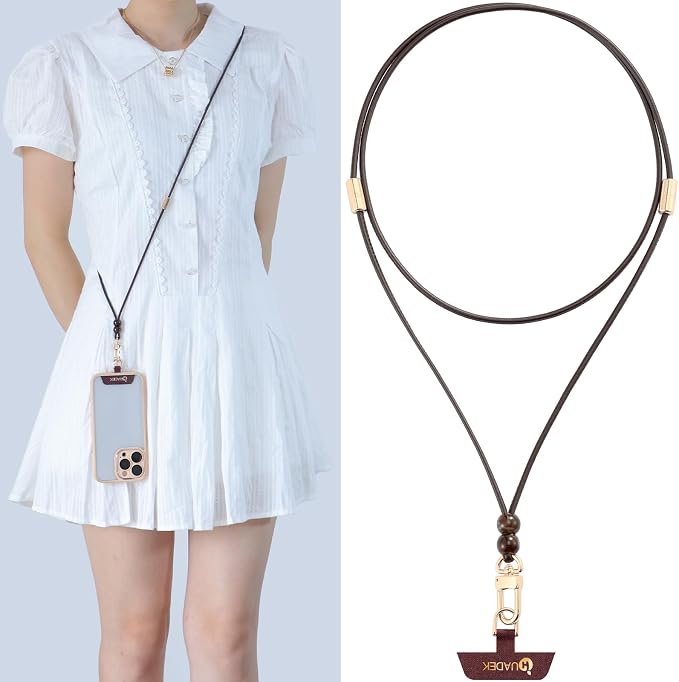 Leather cell phone lanyard Detachable Phone Chain Strap 2-in-1 Phone Chain - Image 7