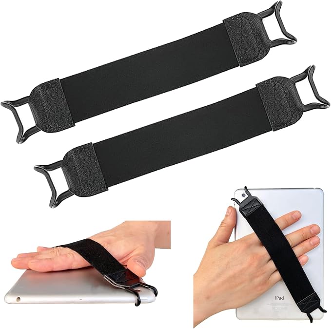 2 Pack Tablet Hand Strap, Versatile Lightweight Finger Grip by Gowjaw