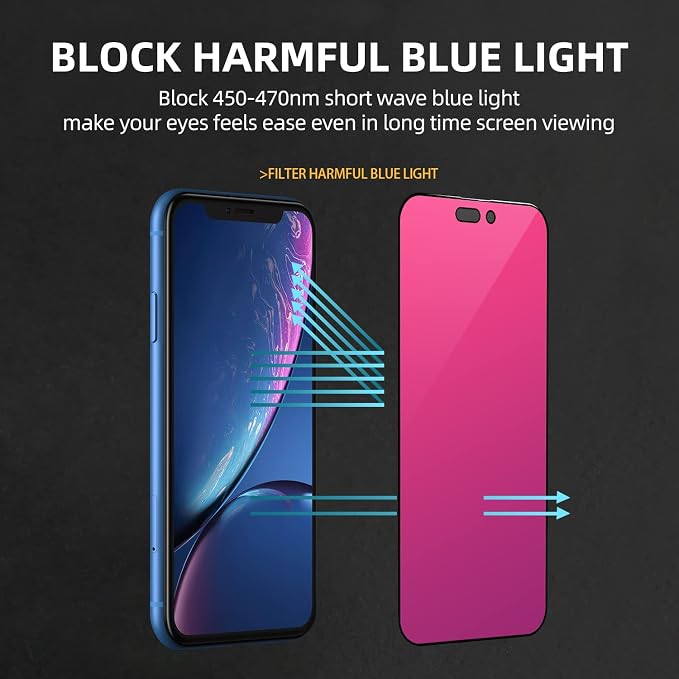 EGKimBa for iPhone 16 Plus Privacy Screen Protector, Gradient Color, Bubble Free - Image 8