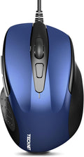 TECKNET USB Wired Mouse, 6-Button Corded Mouse by Tecknet