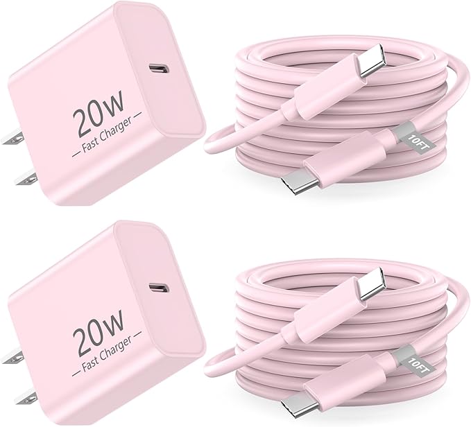 Matsusho iPhone 16 15 Charger Fast Charging 10 FT, 2 Pack 20W USB C Wall Charger by MatsushoUSBCCharger