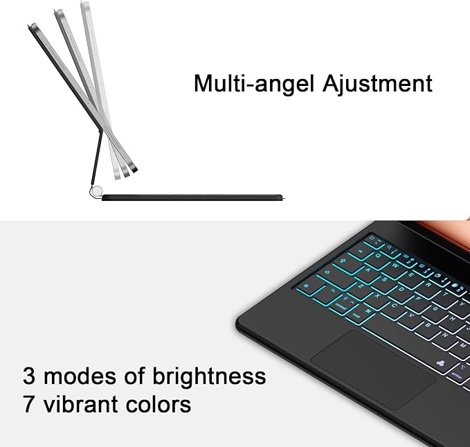 Magic Keyboard Case for iPad 11th/10th Generation 2022, Magnetic Stand - Image 6