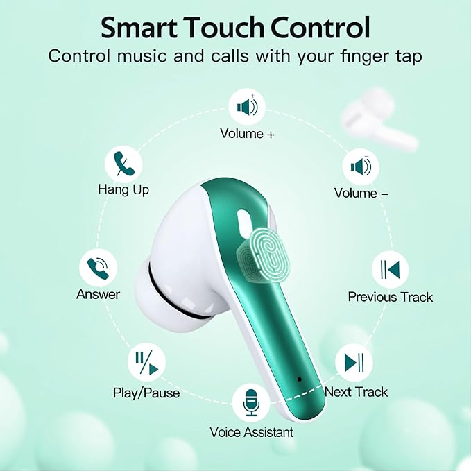TAGRY Bluetooth Headphones True Wireless Earbuds 60H Playback LED Power Display - Image 4
