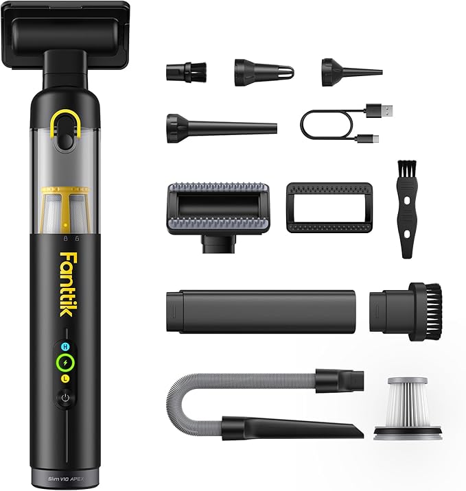 Fanttik Slim V10 APEX Cordless Car Vacuum, 4-in-1 Portable Mini Handheld Vac by FANTTIK%C2%AE