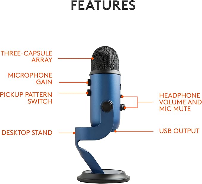 Logitech Creators Blue Yeti USB Microphone - Image 7
