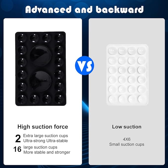 ZYCCER Double Sided Silicone Suction Phone Holder Mount, Compatible - Image 2