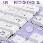 Ergonomic Wireless Keyboard and Mouse Combo, Wave Keys Keyboard - Image 5