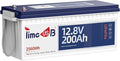 12V 200Ah LiFePO4 Battery, 2560Wh Lithium Deep Cycle Marine/RV Battery by Timeusb