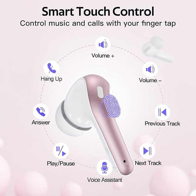 TAGRY Bluetooth Headphones True Wireless Earbuds 60H Playback LED Power Display - Image 4