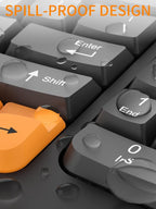 Wireless Keyboard and Mouse Combo, 2.4G Wave Keys Ergonomic Keyboard - Image 6