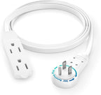 Maximm Cable 3 Ft 360° Rotating Flat Plug Extension Cord/Wire, 16 AWG Multi 3 by MaximmCable