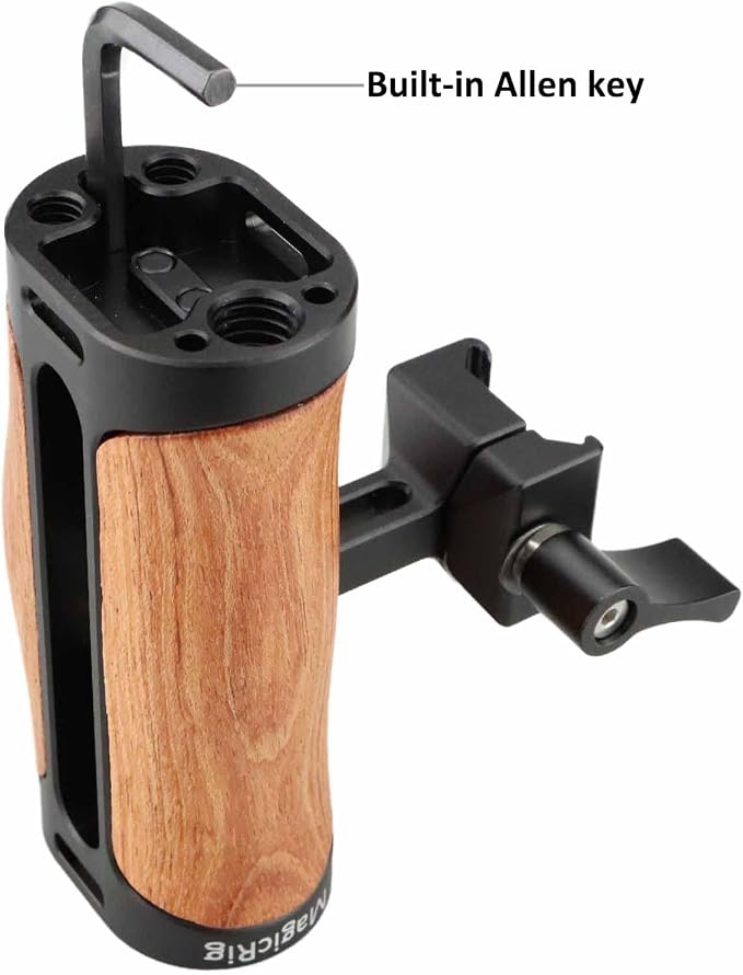 Wooden NATO Side Handle Mini Grip & NATO Rail 50mm - Image 4