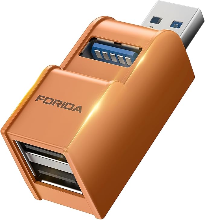 FORIDA 3 Ports USB 3.0 Adapter, USB Hub by FORIDA-Besttecforusbhubdockingstation