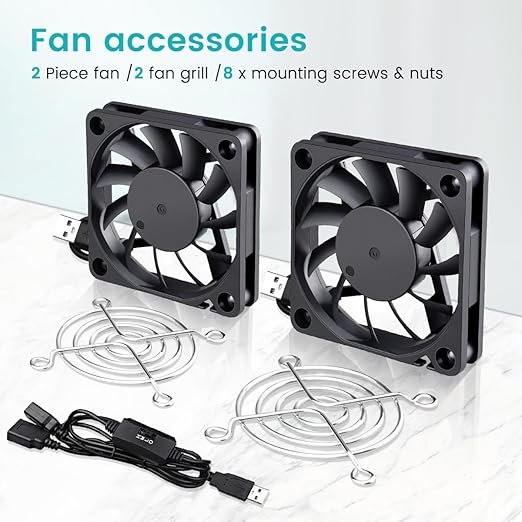 2 Packs Wathai 60mm x 10mm USB Computer Fan 5V - Image 6