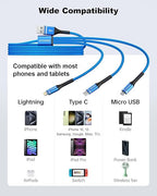 Short Multi Charging Cable 1FT 2Pack 3 in 1 Charger Cord Braided Universal - Image 6