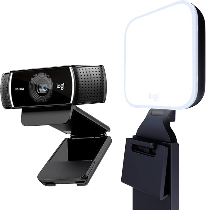 Logitech C922x Pro + Logitech for Creators Litra Glow by Logitech