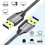 USB 3.0 A to A Male Cable 1 ft, Super Speed Type A Male to Male Cable USB 3.0 - Image 3